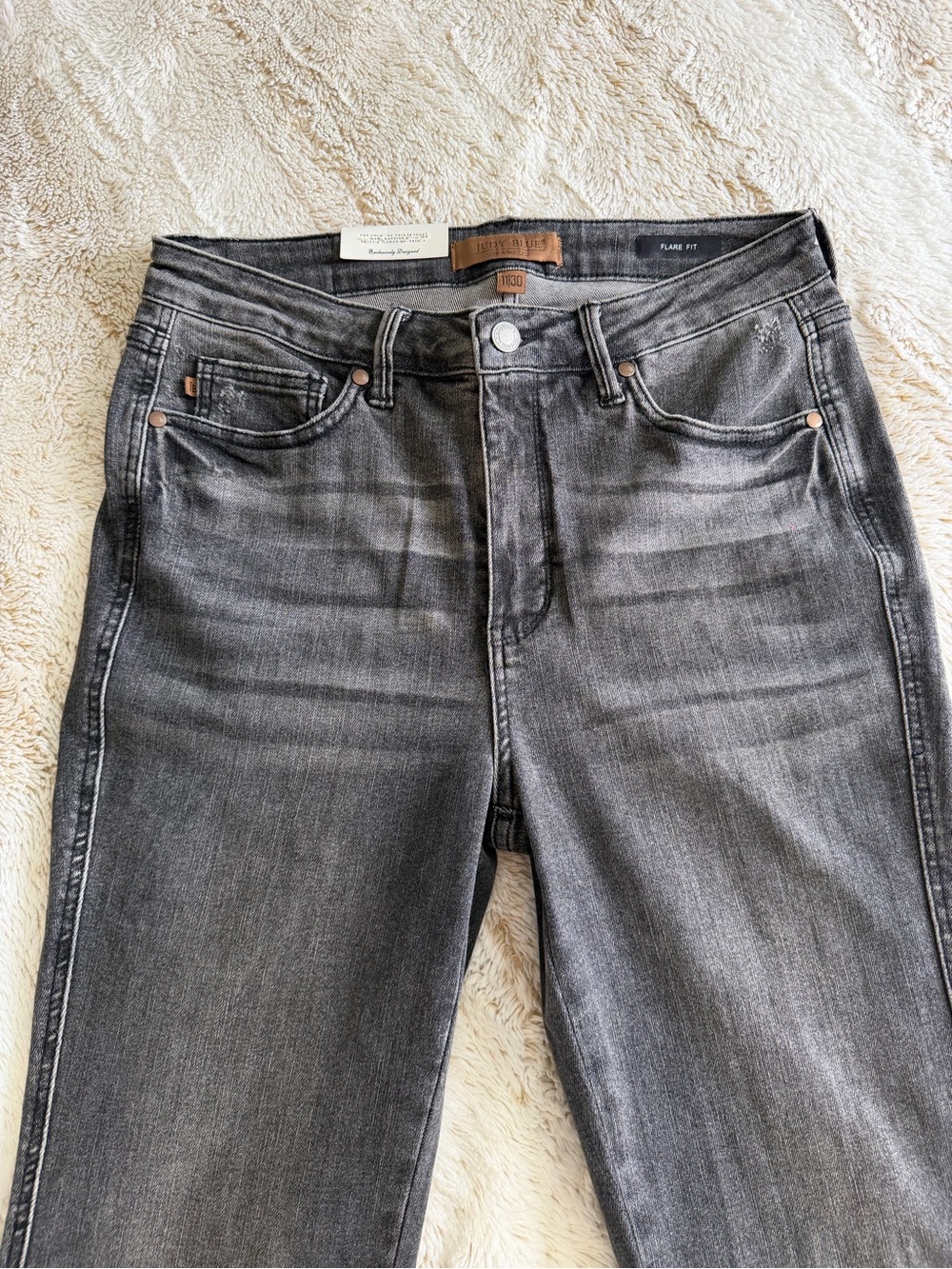 Judy Blue Washed Gray Flare Jeans, 11/30, NWT